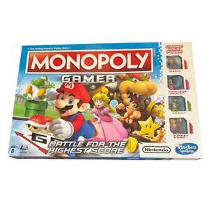 Monopoly Gamer Mario Edition Board Game Complete w/ Figures Nintendo Hasbro